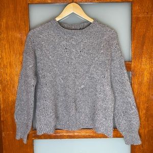 Grey Skull Cashmere Knit Sweater🤍 Size Small